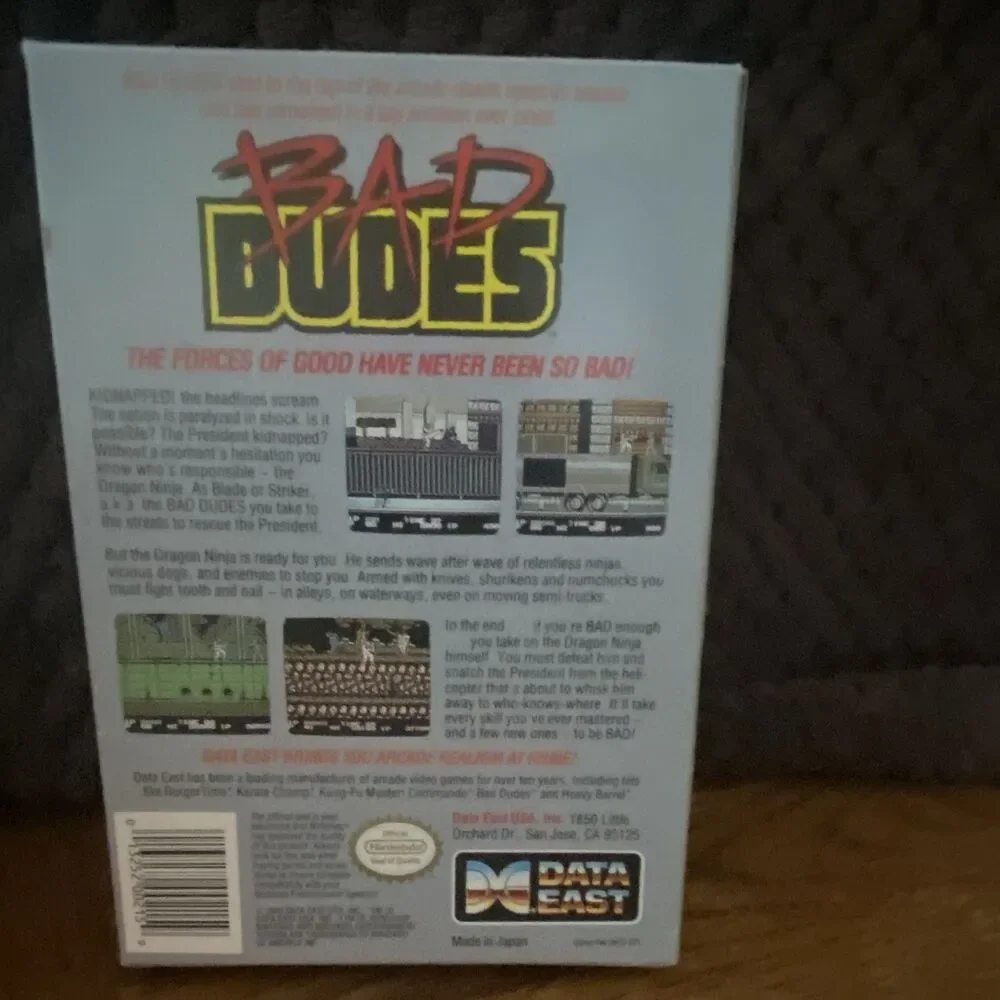 Nintendo NES Bad Dudes Original Box Only- No Game is Included